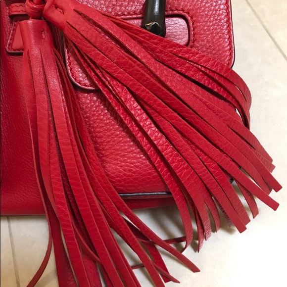 Gucci bamboo red leather backpack - Picture 8 of 8
